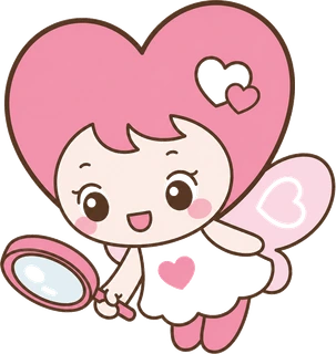 ホラブちゃんが虫めがねで探しているイラスト