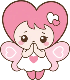 ホラブちゃんが両手を合わせて謝っているイラスト